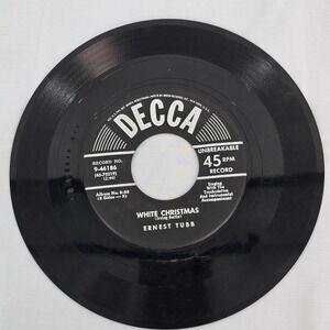 Ernest Tubb White Christmas Blue Christmas 45 RPM Vinyl Record‎ Decca 9-46186 7"